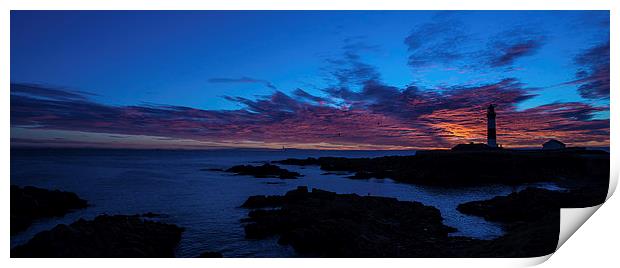 Good morning! Sunrise by the lighthouse Print by Malcolm Smith