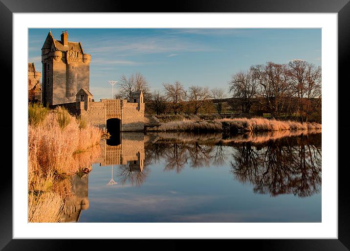 Twin Towers, Loch of Skene Framed Mounted Print by Michael Moverley