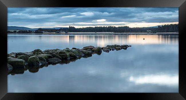 Sunrise reflections at Loch of Skene Framed Print by Michael Moverley