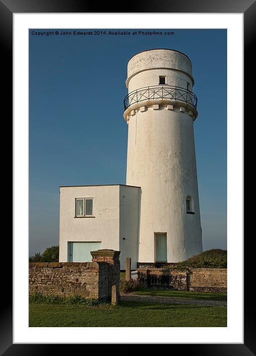 Hunstanton Lighthouse Framed Mounted Print by John Edwards