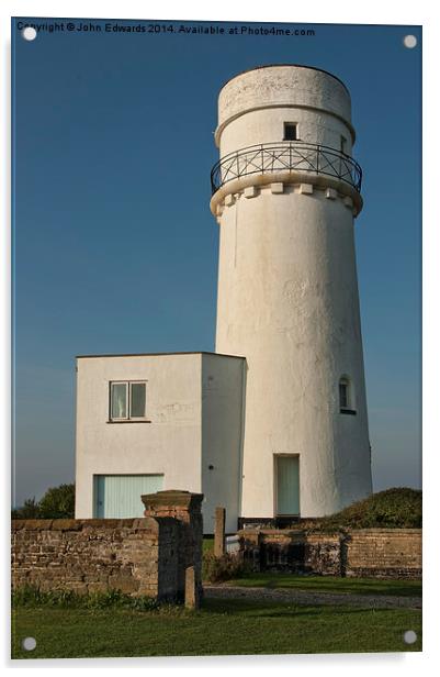 Hunstanton Lighthouse Acrylic by John Edwards