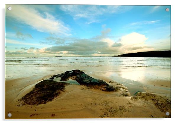 Harlyn Bay - Cornwall Acrylic by Samantha Higgs