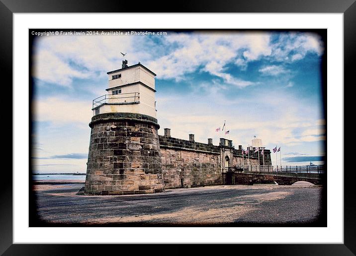 Fort Perch Rock, New Brighton, Wirral (Grunge effe Framed Mounted Print by Frank Irwin