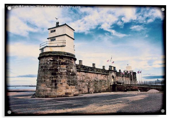 Fort Perch Rock, New Brighton, Wirral (Grunge effe Acrylic by Frank Irwin