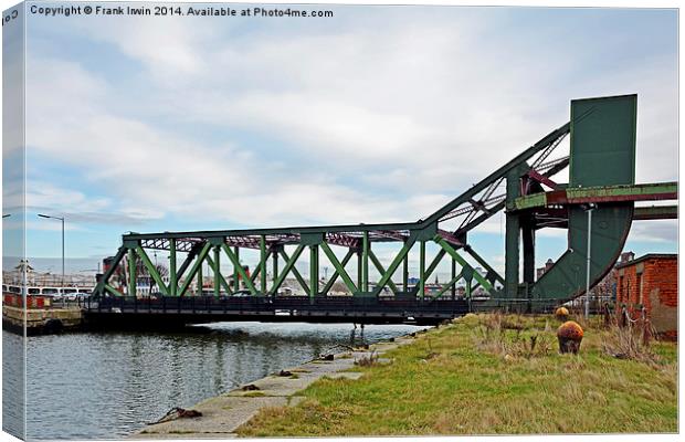 A typical bascule Bridge, wirral, UK Canvas Print by Frank Irwin