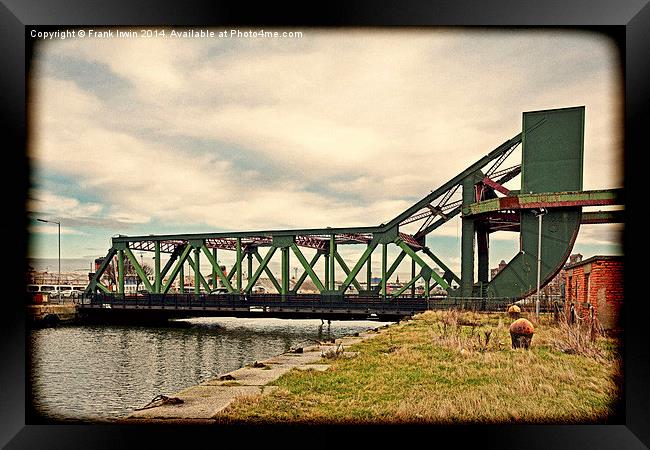 A Typical bascule Bridge, grunged effect Framed Print by Frank Irwin