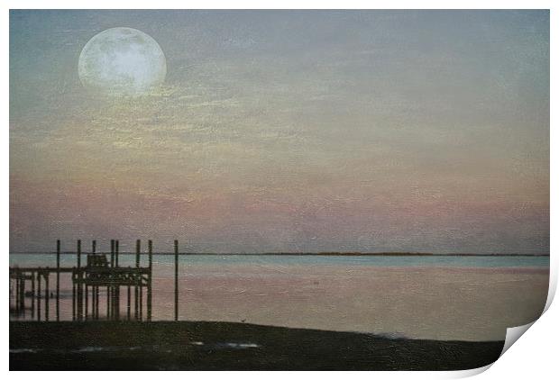 Romancing the Moon Print by Judy Hall-Folde