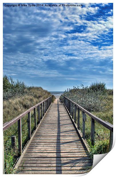 Pathway to St Andrews Print by Thanet Photos