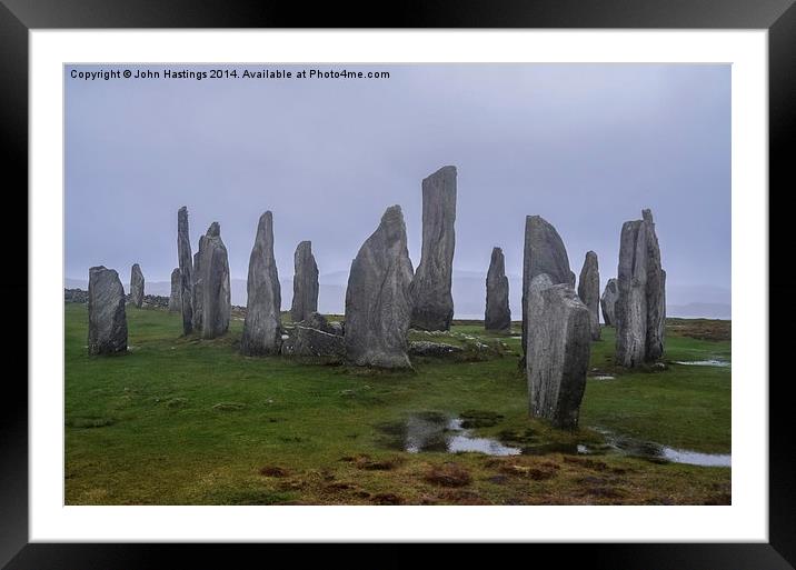 Callanish  Standing Stones Framed Mounted Print by John Hastings