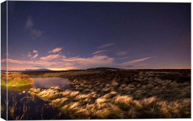 Stanage Stars Canvas Print by Tracey Whitefoot