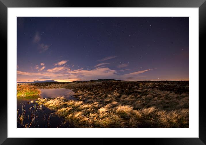 Stanage Stars Framed Mounted Print by Tracey Whitefoot