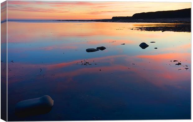 Kimmeridge Bay Reflections Canvas Print by James Battersby