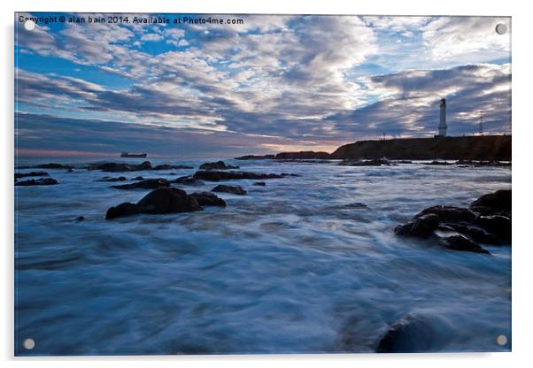 Girdle Ness lighthouse, Aberdeen Acrylic by alan bain