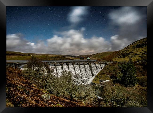 Elan Valley by Moonlight Framed Print by Ian Collins