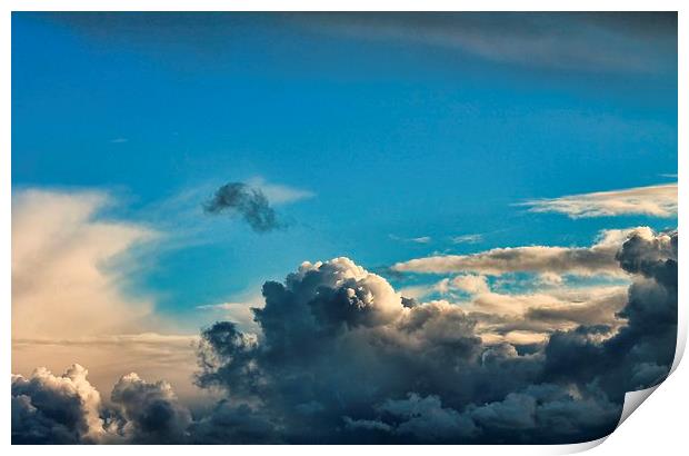 Cumulus Cloud Patterns Print by Liz Shewan