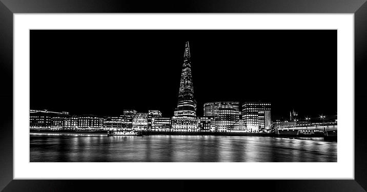 Shard Black and White Framed Mounted Print by Oxon Images