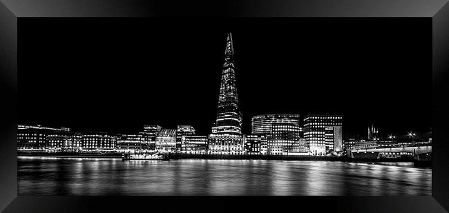 Shard Black and White Framed Print by Oxon Images