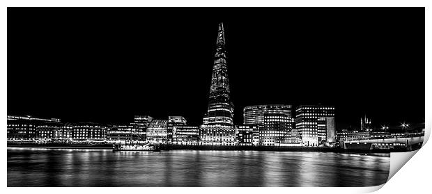 Shard Black and White Print by Oxon Images