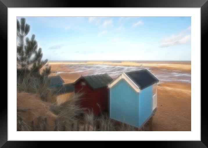 Wells-Next-The-Sea Beach Huts Framed Mounted Print by Mike Sherman Photog