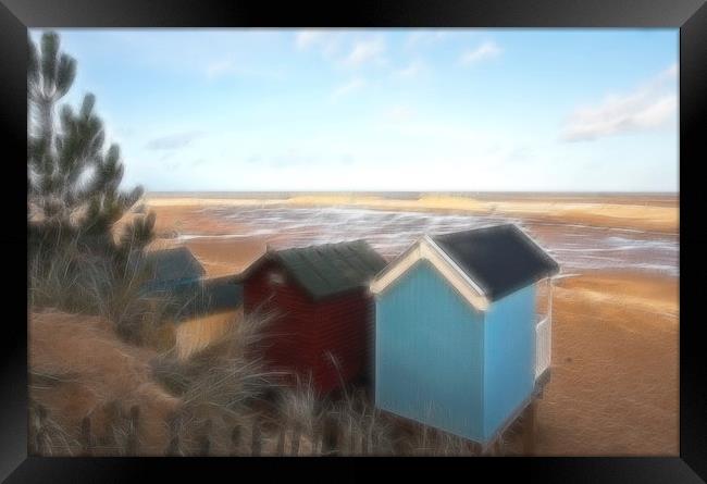 Wells-Next-The-Sea Beach Huts Framed Print by Mike Sherman Photog