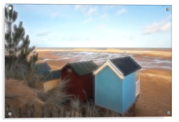 Wells-Next-The-Sea Beach Huts Acrylic by Mike Sherman Photog
