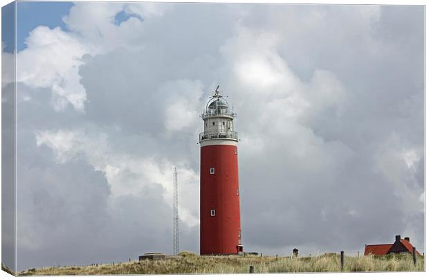 Lighthouse Eierland Texel Canvas Print by Piet Peters