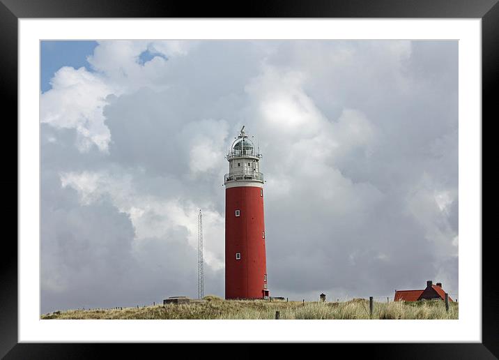 Lighthouse Eierland Texel Framed Mounted Print by Piet Peters