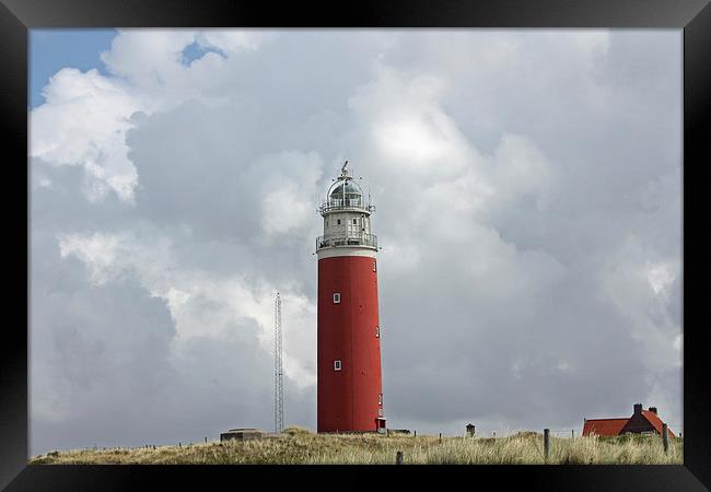 Lighthouse Eierland Texel Framed Print by Piet Peters