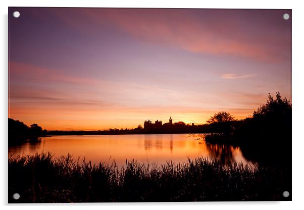 Tranquil Sunrise Over Linlithgow Palace Acrylic by Tommy Dickson