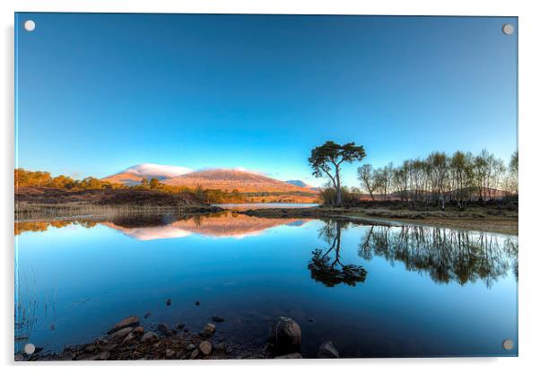 Serene Sunrise over Loch Tulla Acrylic by Tommy Dickson