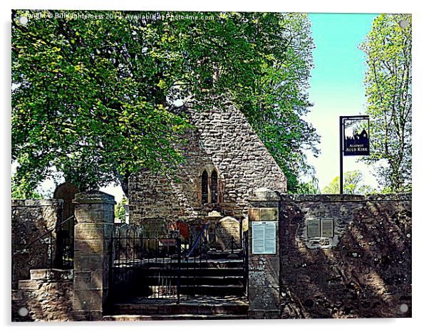 Auld Kirk , Alloway Acrylic by Bill Lighterness