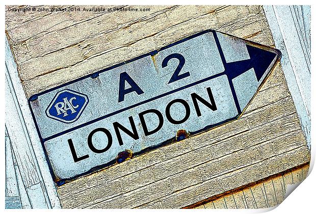 The Road to London Print by John B Walker LRPS