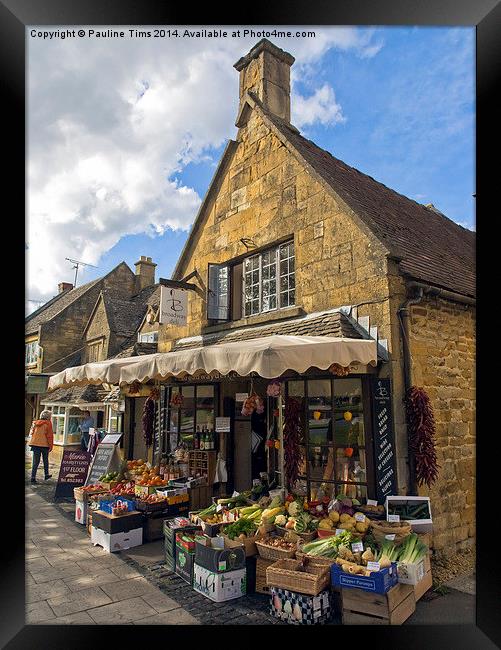 Broadway Deli, Cotswolds Framed Print by Pauline Tims