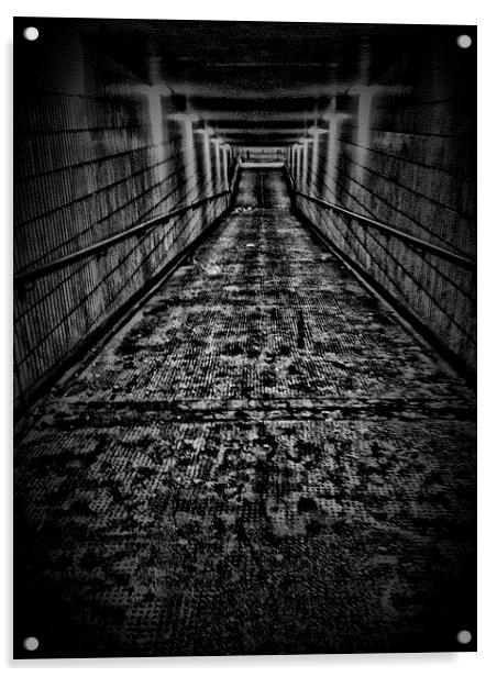 dark subway Acrylic by mark lindsay