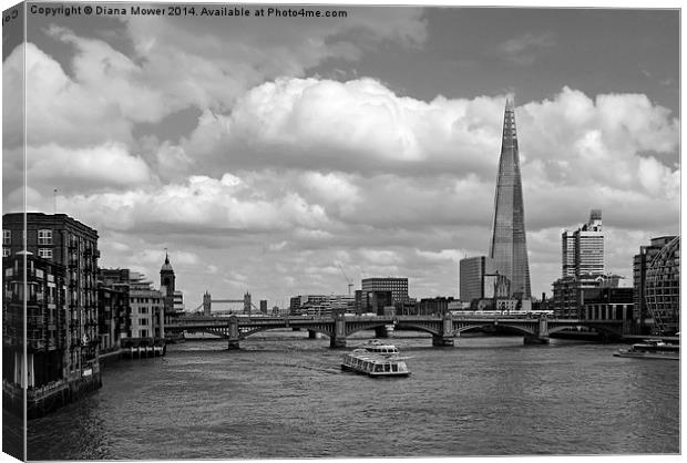 Thames View London skyline Canvas Print by Diana Mower