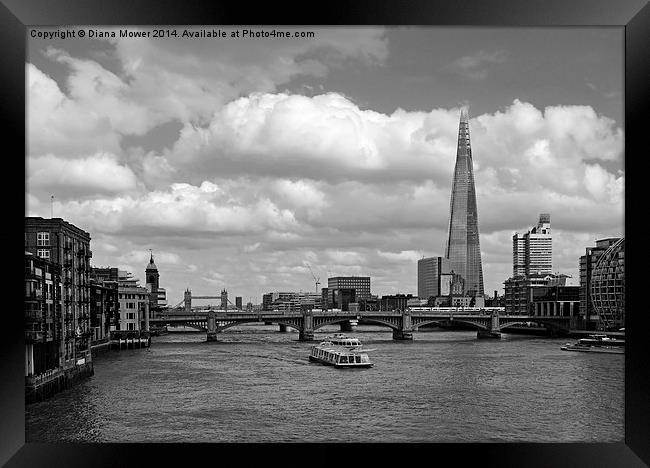 Thames View London skyline Framed Print by Diana Mower