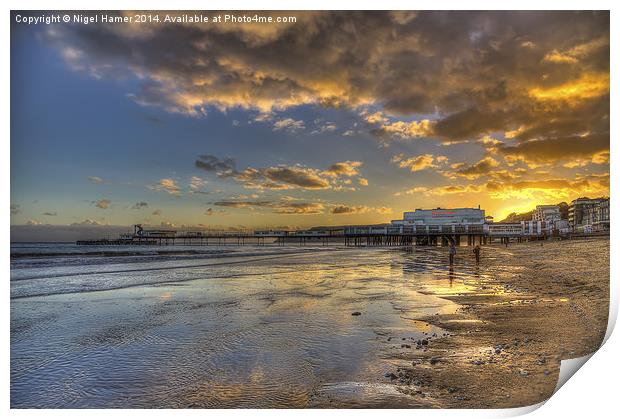 Sandown Pier Sunset Print by Wight Landscapes