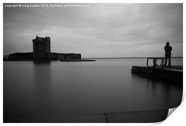 Just a man and a castle Print by craig beattie