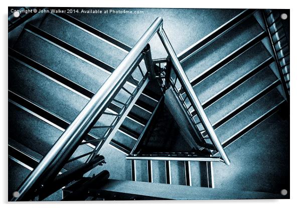 Triangular Steps Acrylic by John B Walker LRPS