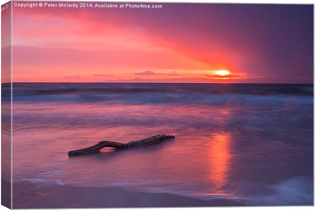 Peaceful sunset Canvas Print by Peter Mclardy