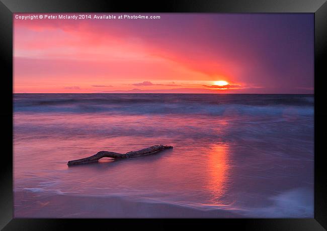 Peaceful sunset Framed Print by Peter Mclardy
