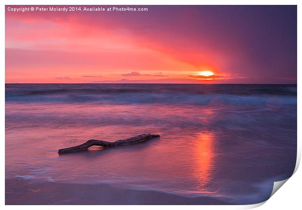Peaceful sunset Print by Peter Mclardy