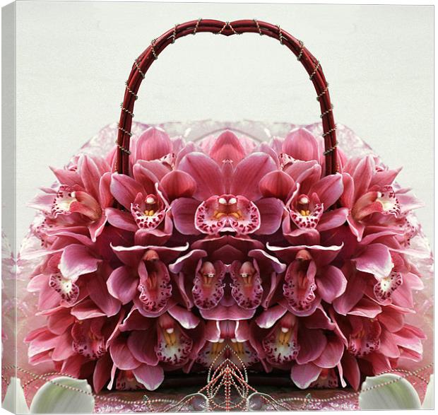 Pink orchid handbag Canvas Print by Ruth Hallam