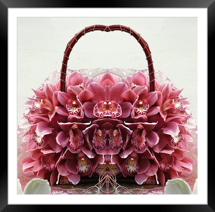 Pink orchid handbag Framed Mounted Print by Ruth Hallam
