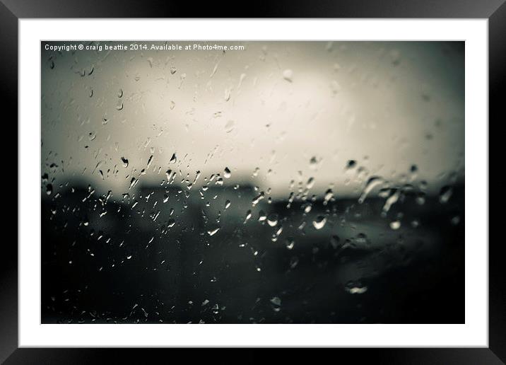 Rain Drops Keep Falling Framed Mounted Print by craig beattie
