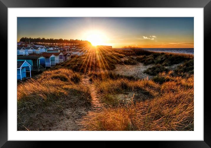 Beach huts at Old Hunstanton Framed Mounted Print by Gary Pearson