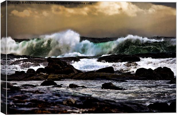 Raging Indian Ocean Canvas Print by Andy Anderson