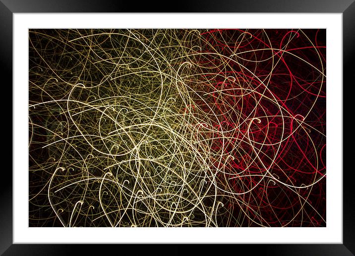 Painting with light Framed Mounted Print by Gabor Pozsgai