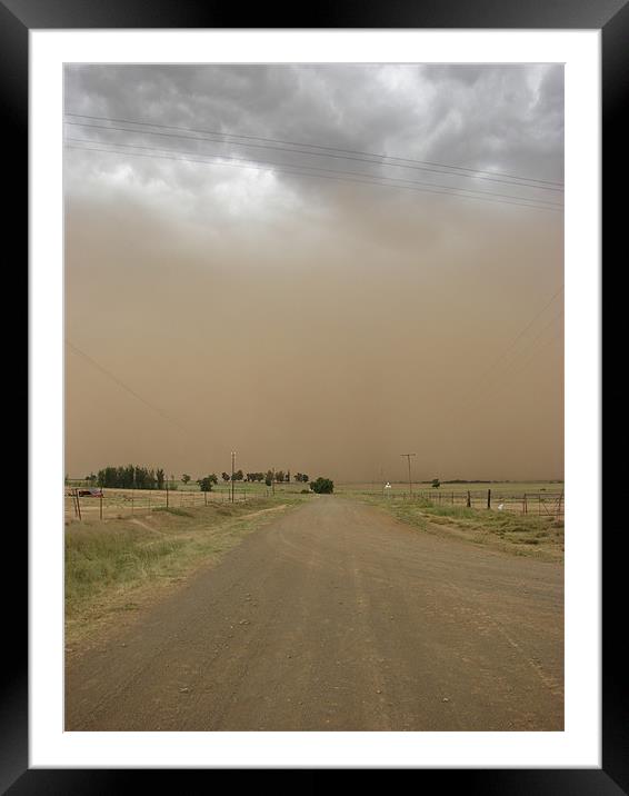 Dust on the way Framed Mounted Print by Louise Eksteen