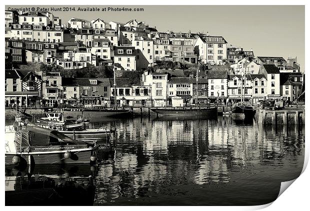 Brixham On A January Day Print by Peter F Hunt